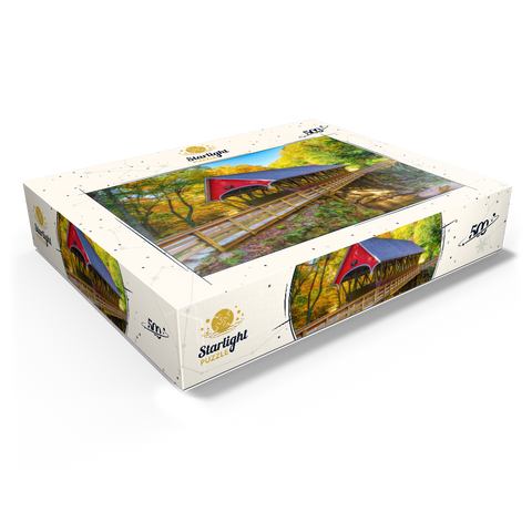 Autumn in Flume Gorge 500 Jigsaw Puzzle box view1