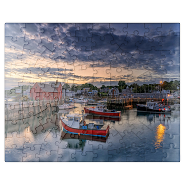 puzzleplate Dawn in the Harbor 100 Jigsaw Puzzle