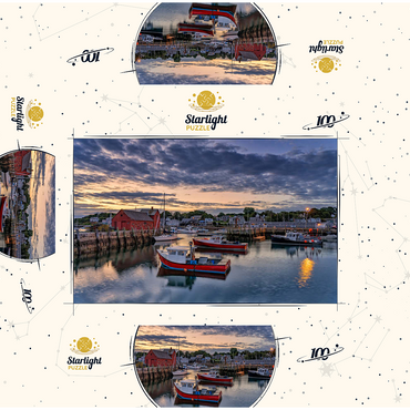 Dawn in the Harbor 100 Jigsaw Puzzle box 3D Modell