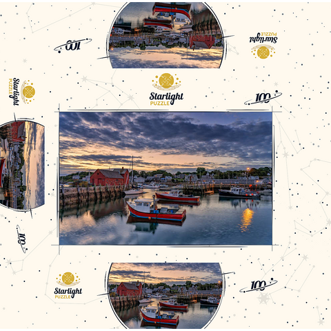 Dawn in the Harbor 100 Jigsaw Puzzle box 3D Modell