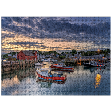 puzzleplate Dawn in the Harbor 500 Jigsaw Puzzle