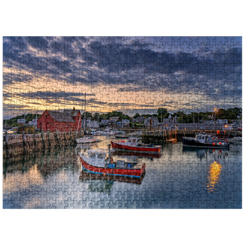 puzzleplate Dawn in the Harbor 500 Jigsaw Puzzle