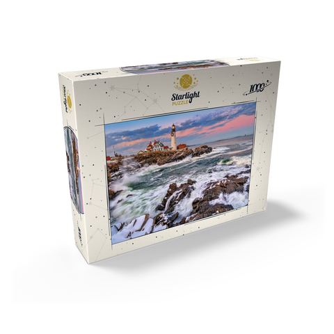 Winter Sunset at Portland Head 1000 Jigsaw Puzzle box view2