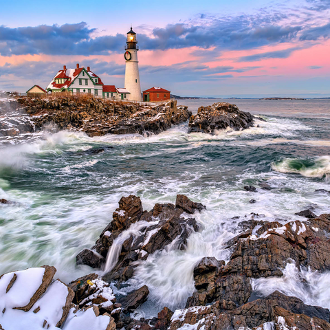 Winter Sunset at Portland Head 1000 Jigsaw Puzzle 3D Modell
