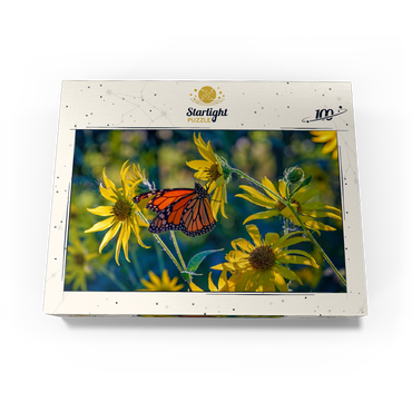 The Monarch and the Sunflower 100 Jigsaw Puzzle box view3