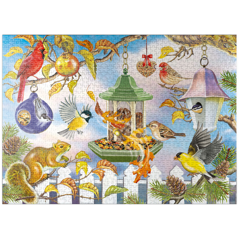 puzzleplate Backyard Birds In Autumn 1000 Jigsaw Puzzle