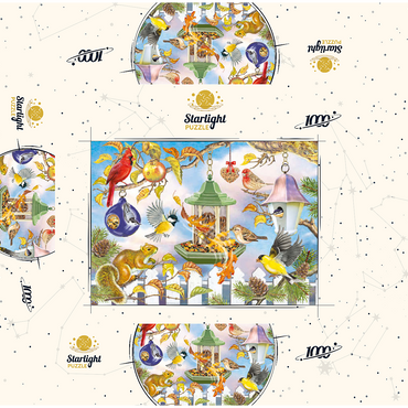 Backyard Birds In Autumn 1000 Jigsaw Puzzle box 3D Modell
