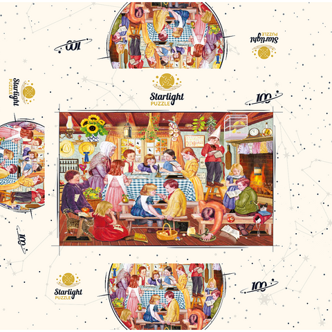 Miss Prinn's Prairie School 100 Jigsaw Puzzle box 3D Modell