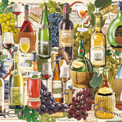 Wine Puzzle 100 Jigsaw Puzzle 3D Modell