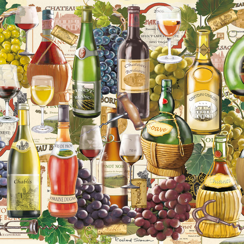 Wine Puzzle 500 Jigsaw Puzzle 3D Modell