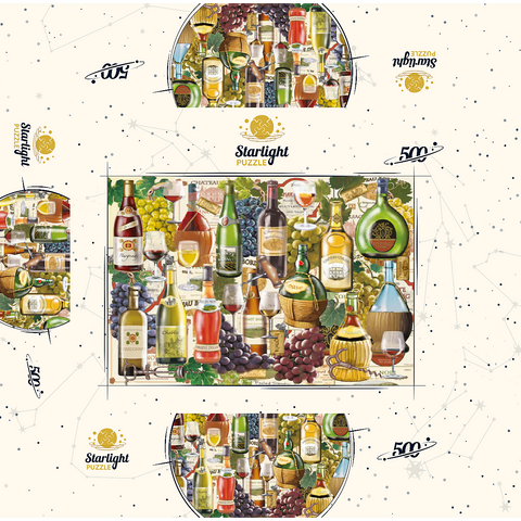 Wine Puzzle 500 Jigsaw Puzzle box 3D Modell