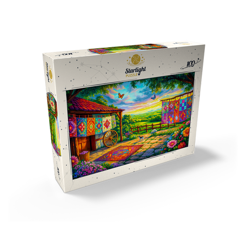Quilts and Butterflies 100 Jigsaw Puzzle box view2