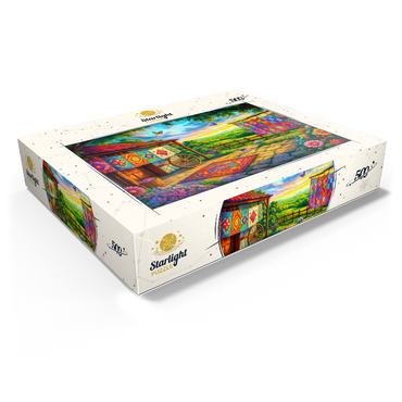 Quilts and Butterflies 500 Jigsaw Puzzle box view1