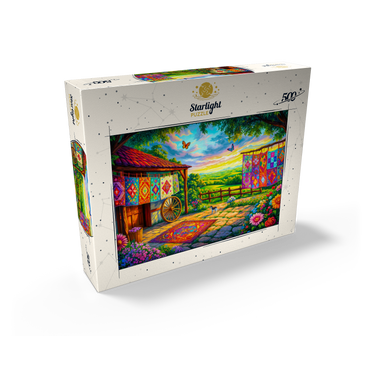 Quilts and Butterflies 500 Jigsaw Puzzle box view2