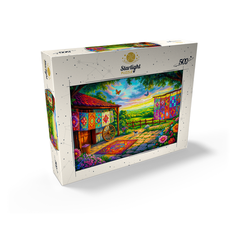 Quilts and Butterflies 500 Jigsaw Puzzle box view2