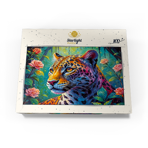 Jungle Roses Jaguar 100 Jigsaw Puzzle box view3