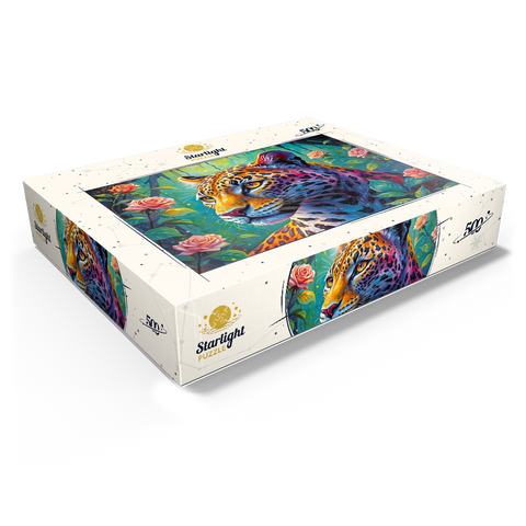 Jungle Roses Jaguar 500 Jigsaw Puzzle box view1