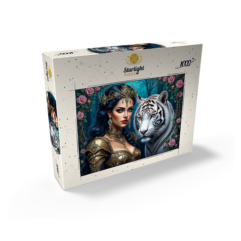 Warrior Queen with White Tiger 1000 Jigsaw Puzzle box view2
