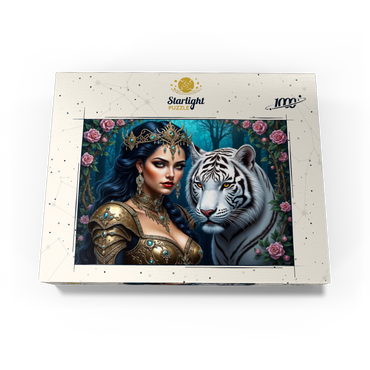 Warrior Queen with White Tiger 1000 Jigsaw Puzzle box view3