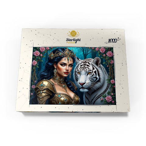 Warrior Queen with White Tiger 1000 Jigsaw Puzzle box view3