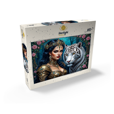 Warrior Queen with White Tiger 100 Jigsaw Puzzle box view2