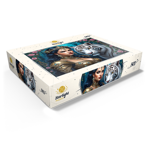 Warrior Queen with White Tiger 500 Jigsaw Puzzle box view1