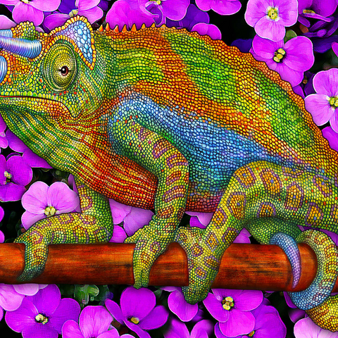 Jackson's Chameleon 1000 Jigsaw Puzzle 3D Modell
