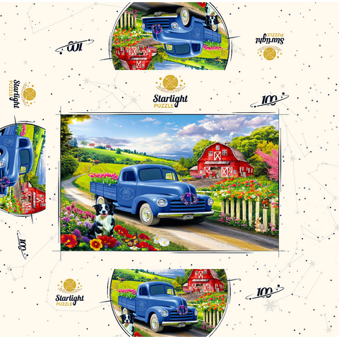 Flower Farm 100 Jigsaw Puzzle box 3D Modell