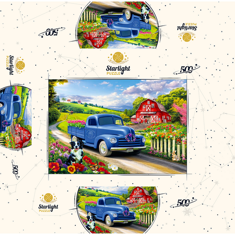 Flower Farm 500 Jigsaw Puzzle box 3D Modell