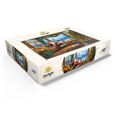 Cozy Christmas Scene with Santa and Mountain View 300 Jigsaw Puzzle box view1