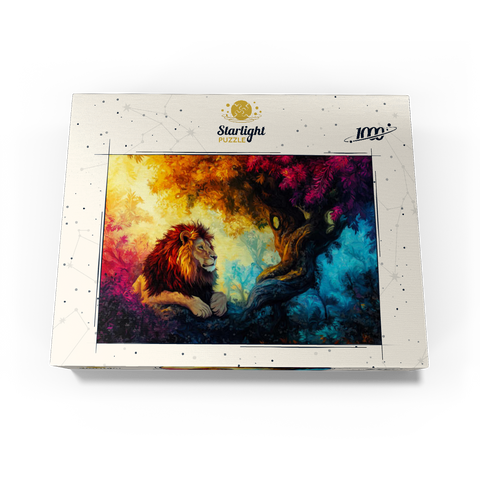 Lion Under a Jungle Tree 1000 Jigsaw Puzzle box view3
