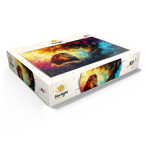 Lion Under a Jungle Tree 100 Jigsaw Puzzle box view1