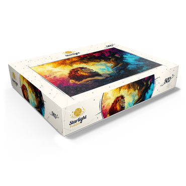 Lion Under a Jungle Tree 500 Jigsaw Puzzle box view1