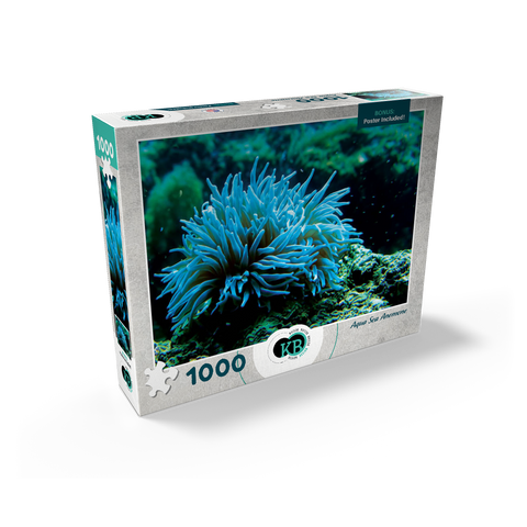 Sea Life Photography: Aqua Sea Anemone 1000 Jigsaw Puzzle box view2