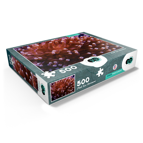 Sea Life Photography: Pink Sea Anemone 500 Jigsaw Puzzle box view1