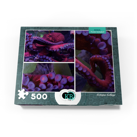 Sea Life Photography: Octopus Collage 500 Jigsaw Puzzle box view3