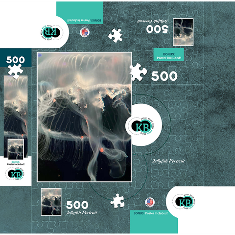 Sea Life Photography: Ocean Jellyfish 500 Jigsaw Puzzle box 3D Modell