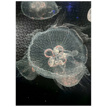 puzzleplate Sea Life Photography: Deep Sea Jellyfish Serenity 500 Jigsaw Puzzle