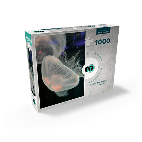 Sea Life Photography: Deep Blue Jellyfish Wanderer 1000 Jigsaw Puzzle box view2