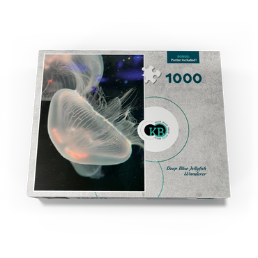 Sea Life Photography: Deep Blue Jellyfish Wanderer 1000 Jigsaw Puzzle box view3