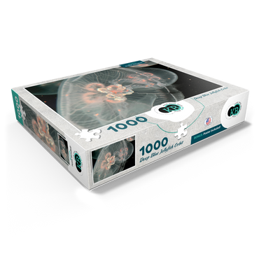 Sea Life Photography: Deep Blue Jellyfish Orbit 1000 Jigsaw Puzzle box view1