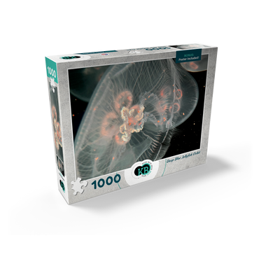 Sea Life Photography: Deep Blue Jellyfish Orbit 1000 Jigsaw Puzzle box view2