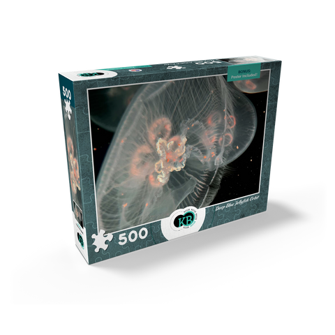 Sea Life Photography: Deep Blue Jellyfish Orbit 500 Jigsaw Puzzle box view2