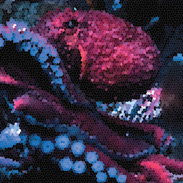 Stained Glass Abstract: Octopus Ocean Serenity 1000 Jigsaw Puzzle 3D Modell