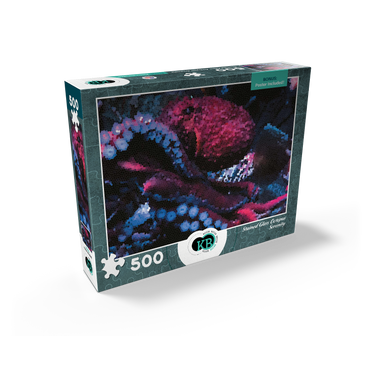 Stained Glass Abstract: Octopus Ocean Serenity 500 Jigsaw Puzzle box view2