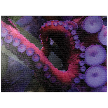 puzzleplate Stained Glass Abstract: Ocean Octopus Abyss 1000 Jigsaw Puzzle