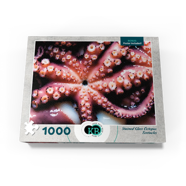 Stained Glass Abstract: Ocean Octopus Tentacles 1000 Jigsaw Puzzle box view3