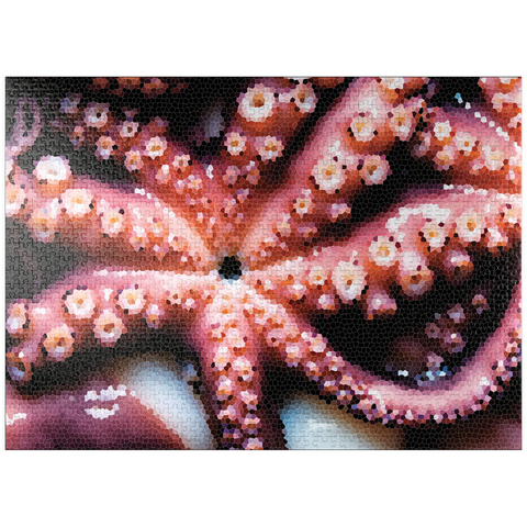 puzzleplate Stained Glass Abstract: Ocean Octopus Tentacles 1000 Jigsaw Puzzle
