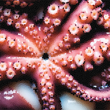 Stained Glass Abstract: Ocean Octopus Tentacles 500 Jigsaw Puzzle 3D Modell