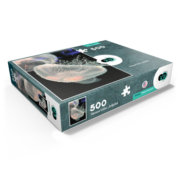 Stained Glass Abstract: Ocean Jellyfish 500 Jigsaw Puzzle box view1